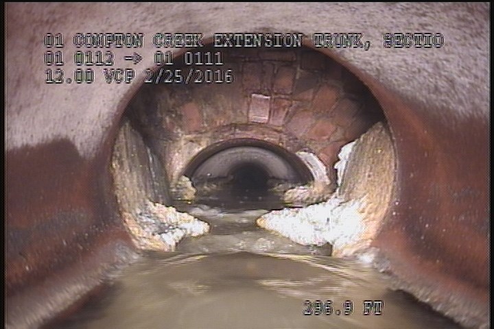 Downstream Manhole, Survey Ends - 9:48 AM