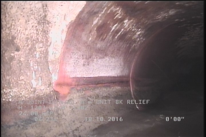 Deposits Attached Grease, 5 %of cross sectional area, from 03 to 09 o'clock, , within 8 inches of joint: YES, Start