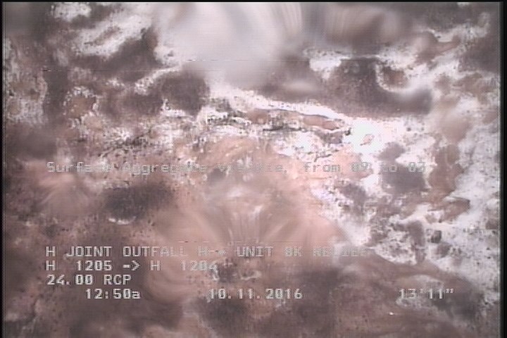 Surface Aggregate Visible, from 09 to 03 o'clock, within 8 inches of joint: YES, Start