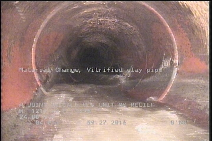 Material Change, Vitrified clay pipe