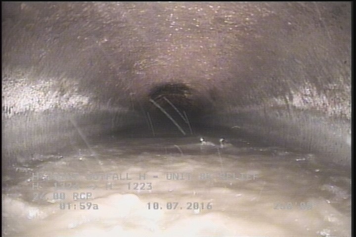 Water Level, Sag in pipe, 60 %of cross sectional area, Start