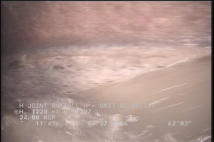 Deposits Attached Grease, 5 %of cross sectional area, from 03 to 09 o'clock, , within 8 inches of joint: YES, Start