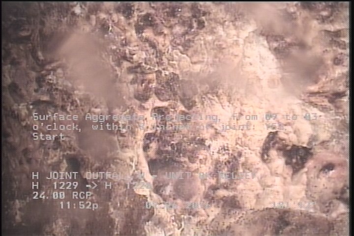 Surface Aggregate Projecting, from 09 to 03 o'clock, within 8 inches of joint: YES, Start