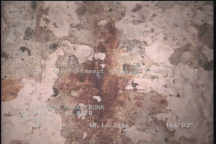 Surface Reinforcement Visible, from 11 to 01 o'clock, within 8 inches of joint: YES, Start