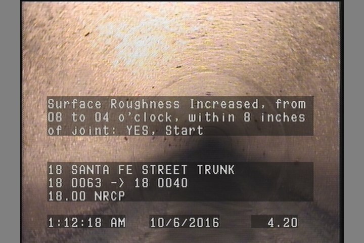 Surface Aggregate Visible, from 08 to 04 o'clock, within 8 inches of joint: YES, Start