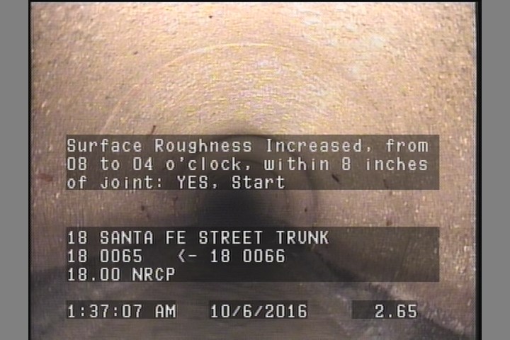 Surface Aggregate Visible, from 08 to 04 o'clock, within 8 inches of joint: YES, Start