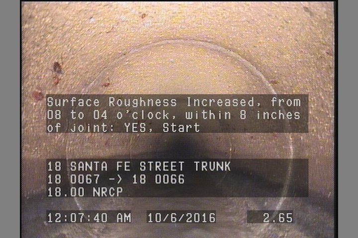 Surface Aggregate Visible, from 08 to 04 o'clock, within 8 inches of joint: YES, Start