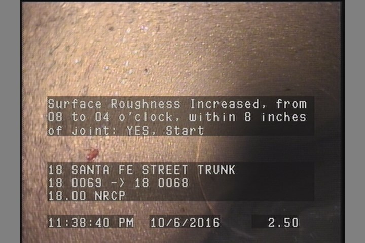 Surface Aggregate Visible, from 08 to 04 o'clock, within 8 inches of joint: YES, Start