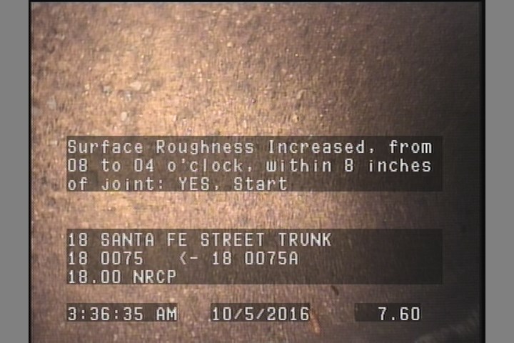Surface Aggregate Visible, from 08 to 04 o'clock, within 8 inches of joint: YES, Start