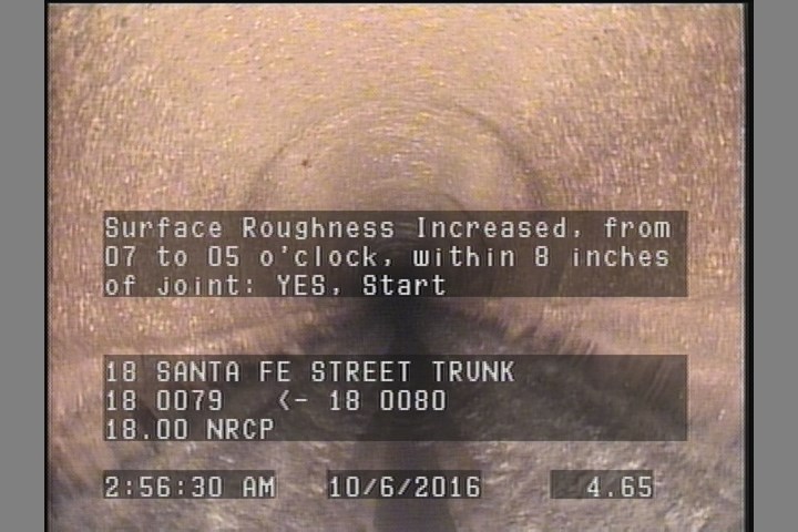 Surface Aggregate Visible, from 07 to 05 o'clock, within 8 inches of joint: YES, Start
