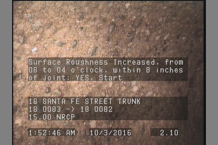 Surface Aggregate Visible, from 08 to 04 o'clock, within 8 inches of joint: YES, Start