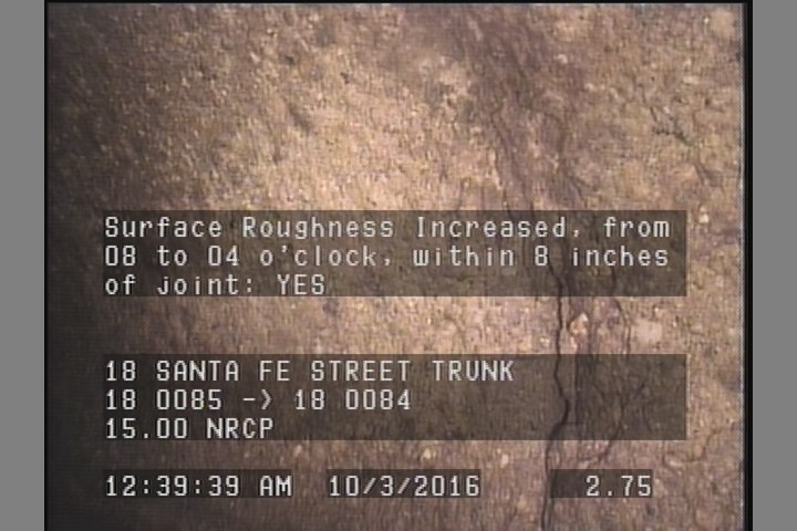 Surface Aggregate Visible, from 08 to 04 o'clock, within 8 inches of joint: YES, Start