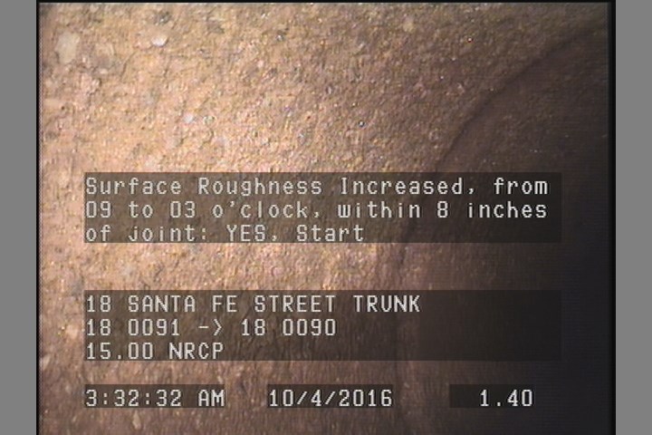 Surface Aggregate Visible, from 08 to 04 o'clock, within 8 inches of joint: YES, Start