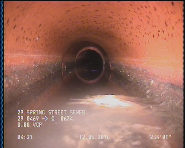 Water Level, Sag in pipe, 50 %of cross sectional area, Start