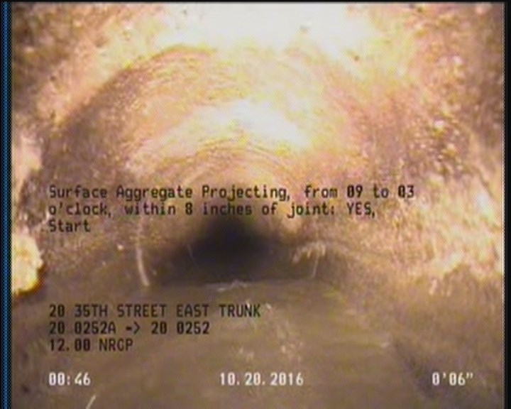 Surface Aggregate Projecting, from 09 to 03 o'clock, within 8 inches of joint: YES, Start