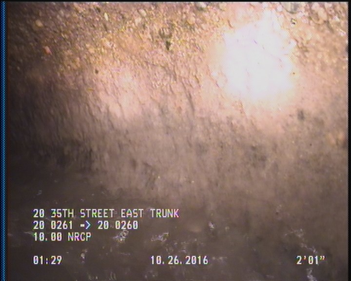 Deposits Attached Grease, 5 %of cross sectional area, from 03 to 09 o'clock, , within 8 inches of joint: YES, Start