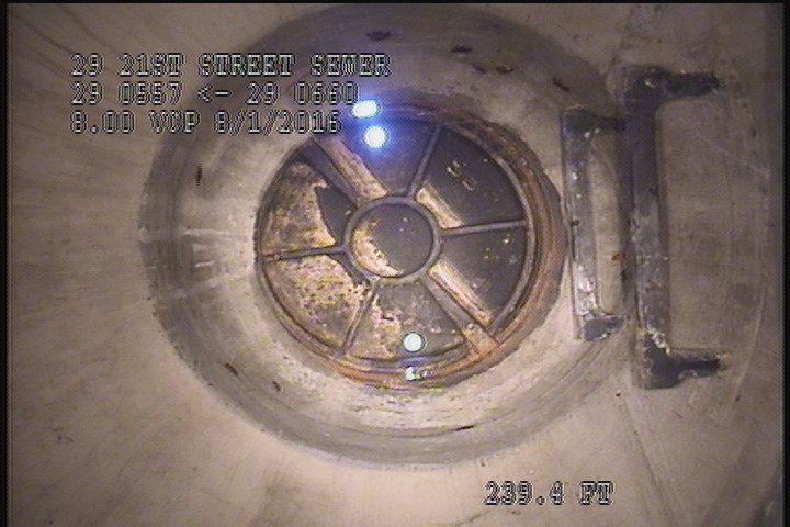 Upstream Manhole, Survey Ends - 01:39 PM, FOOTAGE DIFFERENT THAN MAP