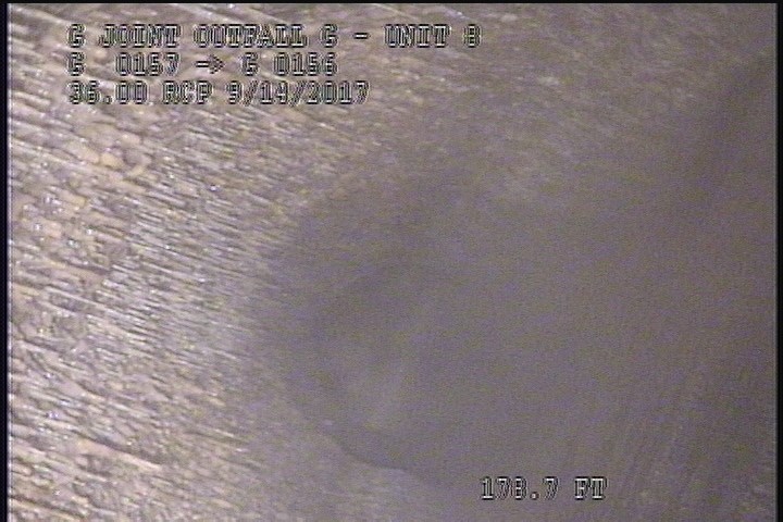 Downstream Manhole, Survey Ends - 5:55AM