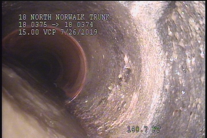 Deposits Attached Grease, 5 %of cross sectional area, from 08 to 04 o'clock, , within 8 inches of joint: YES