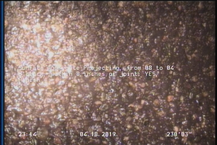 Surface Aggregate Projecting, from 08 to 04 o'clock, within 8 inches of joint: YES, Finish