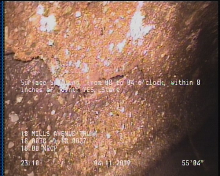 Surface Spalling, from 08 to 04 o'clock, within 8 inches of joint: YES, Start