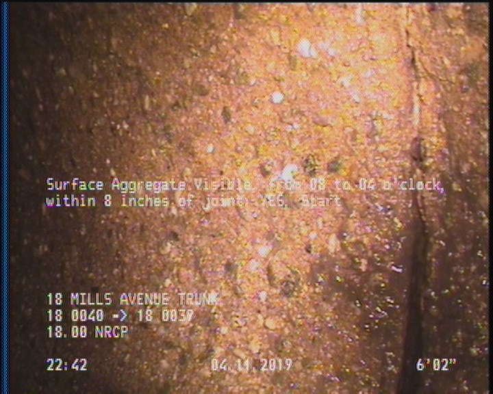 Surface Aggregate Visible, from 08 to 04 o'clock, within 8 inches of joint: YES, Start