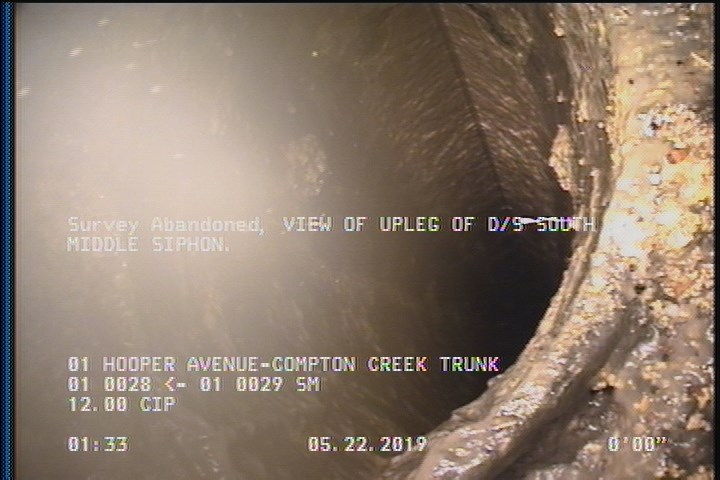 Survey Abandoned - VIEW OF UPLEG OF D/S SOUTH MIDDLE SIPHON.