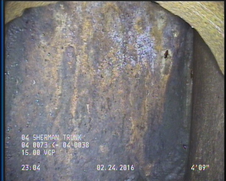 Upstream Manhole, Survey Ends - 04 0038, STOP LOG.