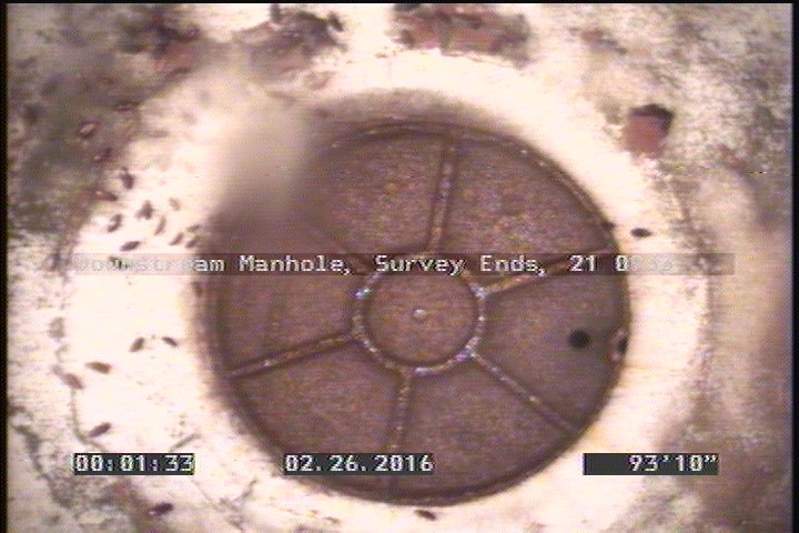 Downstream Manhole, Survey Ends - 21 0933