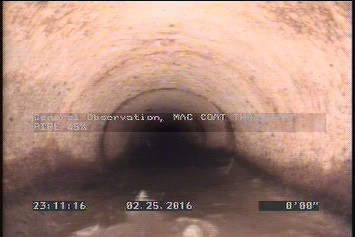 General Observation - MAG COAT THROUGHOUT PIPE 45%