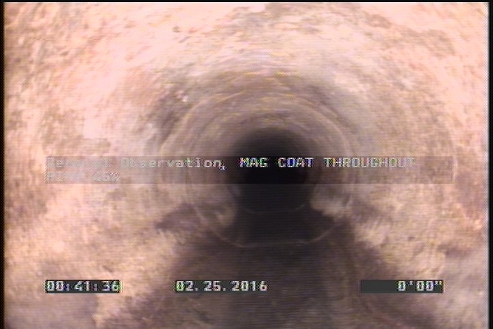 General Observation - MAG COAT THROUGHOUT PIPE 75%