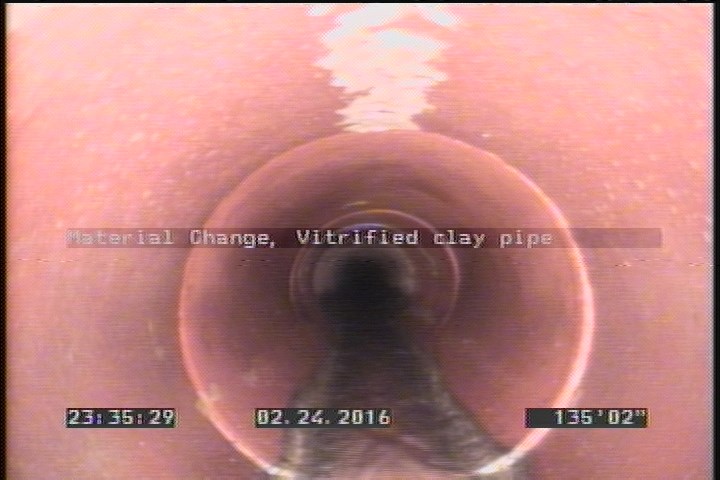 Material Change, Vitrified clay pipe