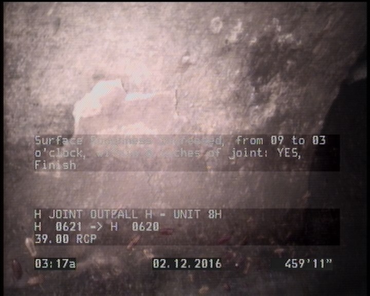 Surface Roughness Increased, from 09 to 03 o'clock, within 8 inches of joint: YES, Finish
