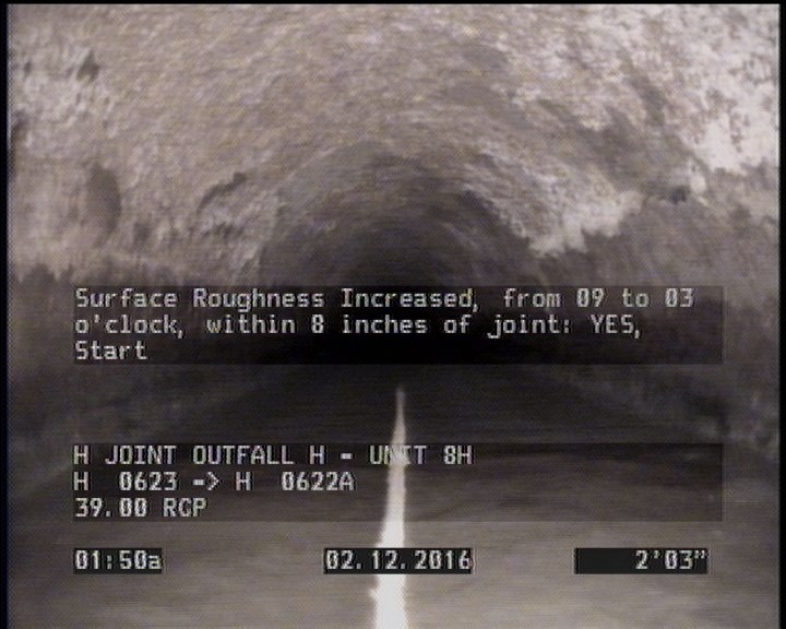 Surface Roughness Increased, from 09 to 03 o'clock, within 8 inches of joint: YES, Start