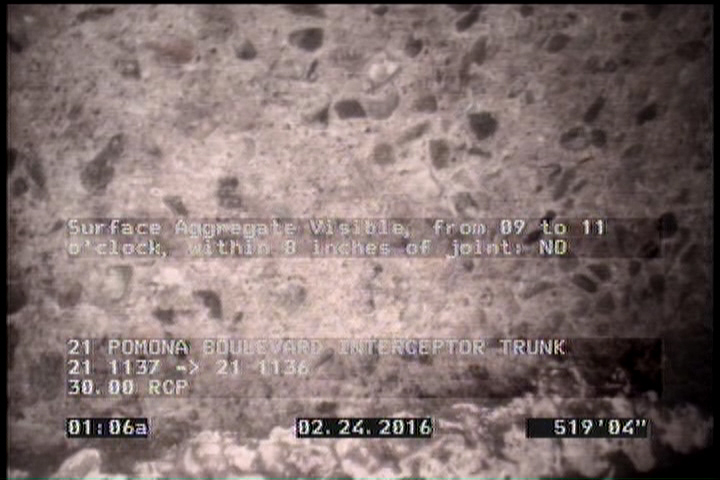Surface Aggregate Visible, from 09 to 11 o'clock, within 8 inches of joint: NO