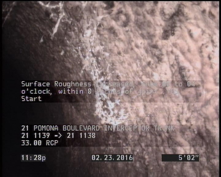Surface Roughness Increased, from 08 to 04 o'clock, within 8 inches of joint: YES, Start