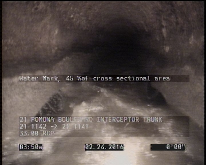 Water Mark, 45 %of cross sectional area