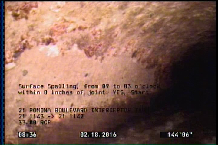 Surface Spalling, from 09 to 03 o'clock, within 8 inches of joint: YES, Start