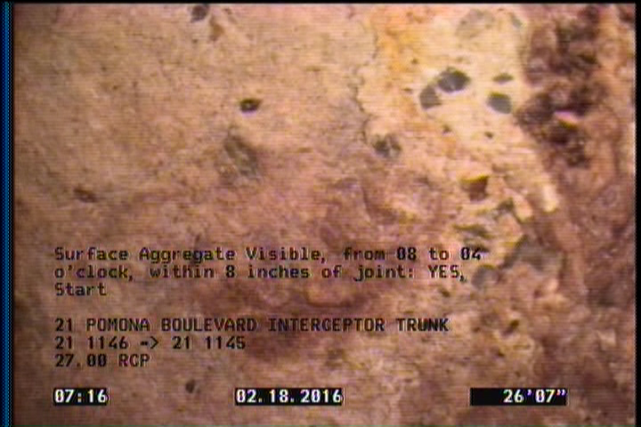 Surface Aggregate Visible, from 08 to 04 o'clock, within 8 inches of joint: YES, Start