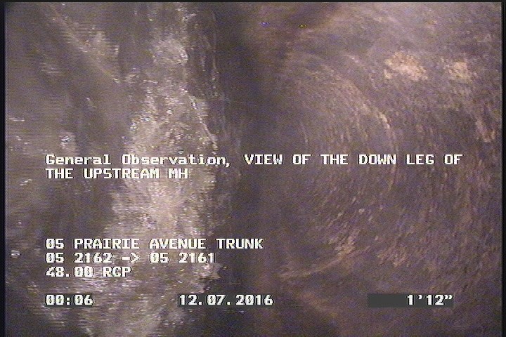 General Observation - VIEW OF THE DOWN LEG OF THE UPSTREAM MH
