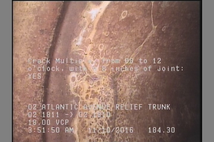 Crack Multiple, from 08 to 12 o'clock, within 8 inches of joint: YES