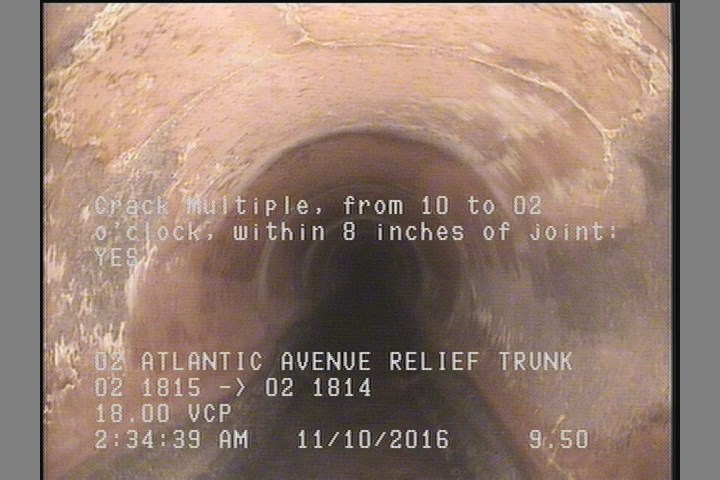 Crack Multiple, from 10 to 02 o'clock, within 8 inches of joint: YES