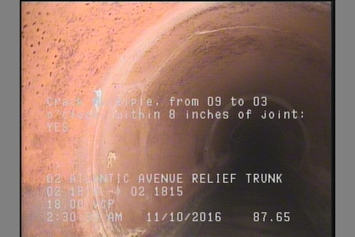 Crack Multiple, from 09 to 03 o'clock, within 8 inches of joint: YES