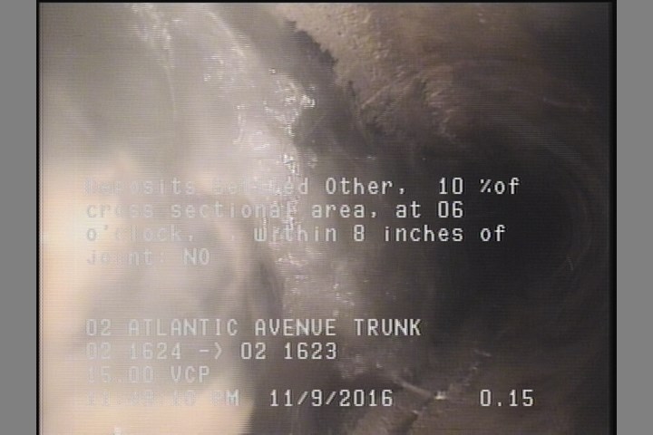 Deposits Settled Other, 10 %of cross sectional area, at 06 o'clock, , within 8 inches of joint: NO