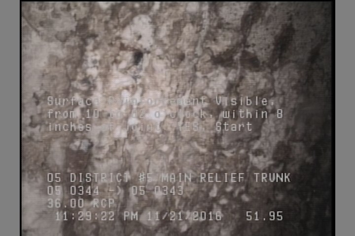Surface Reinforcement Visible, from 10 to 02 o'clock, within 8 inches of joint: YES, Start