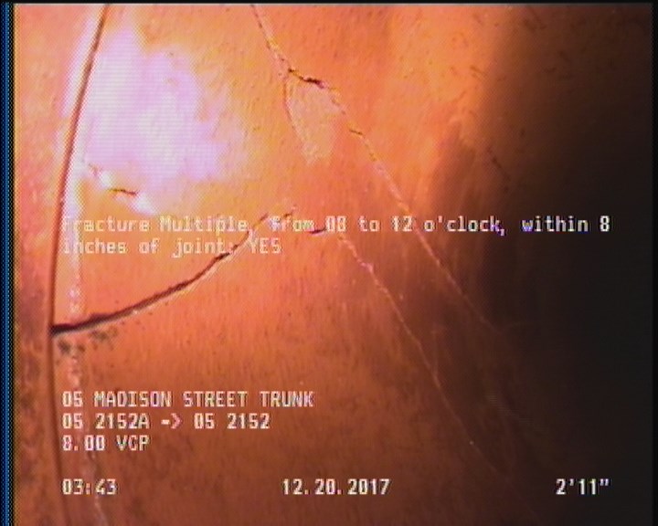 Fracture Multiple, from 08 to 12 o'clock, within 8 inches of joint: YES