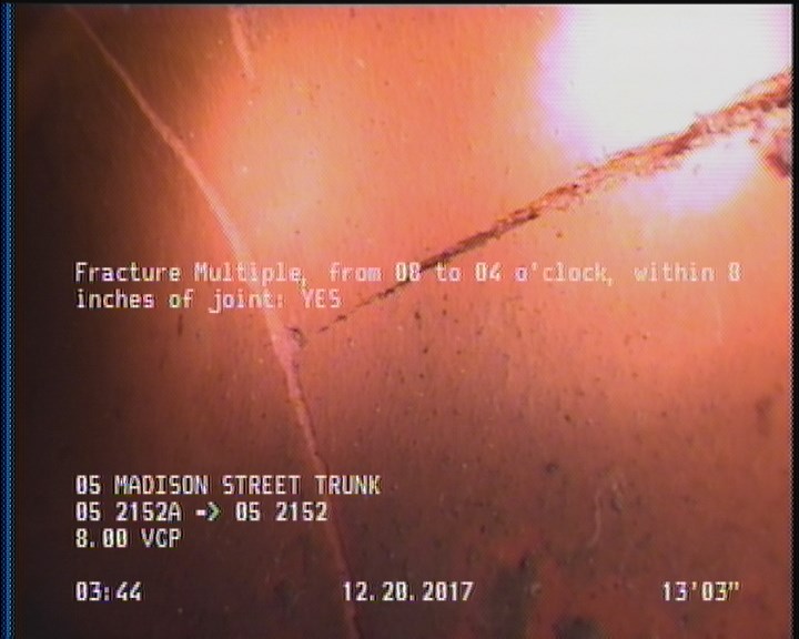 Fracture Multiple, from 08 to 04 o'clock, within 8 inches of joint: YES