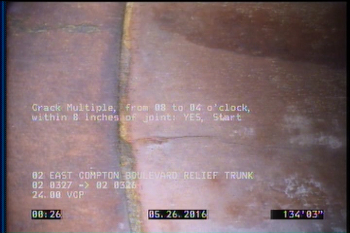 Crack Multiple, from 08 to 04 o'clock, within 8 inches of joint: YES, Start