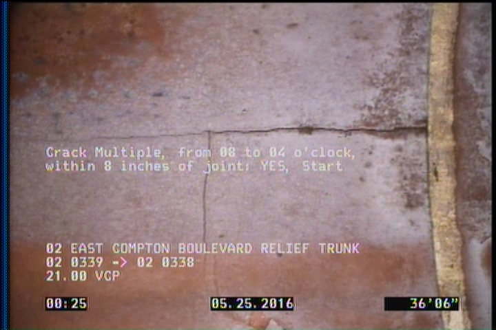 Crack Multiple, from 08 to 04 o'clock, within 8 inches of joint: YES, Start