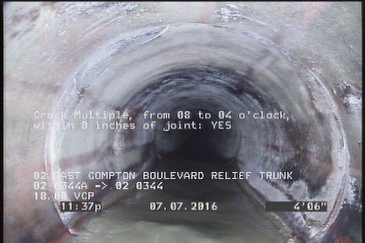 Crack Multiple, from 08 to 04 o'clock, within 8 inches of joint: YES